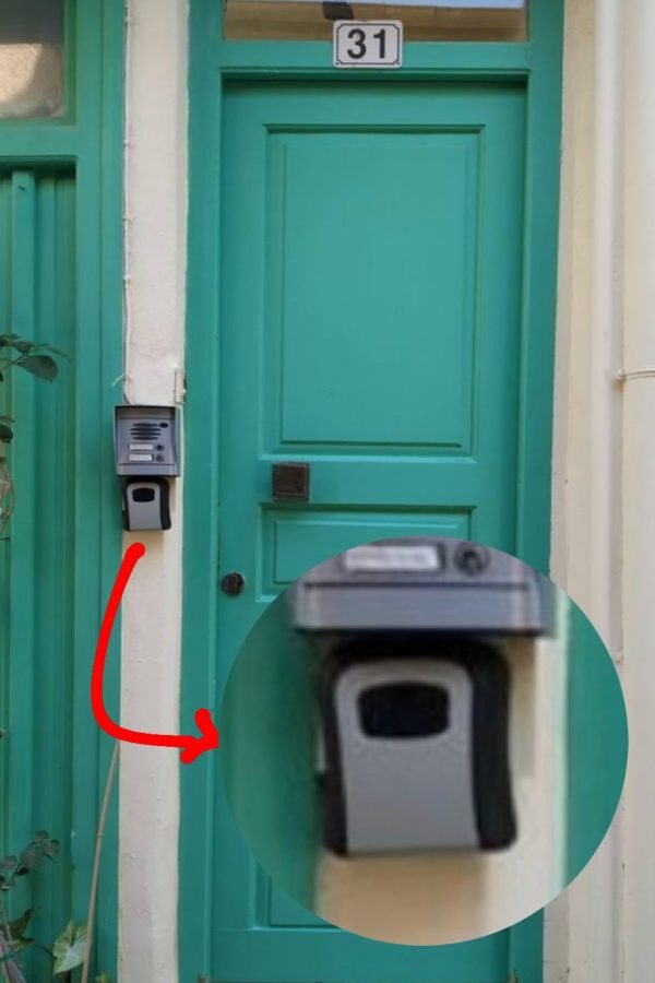 Key box beside the entrance for Roussa’s Studio self check-in